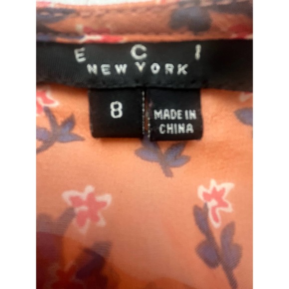 Boho Sheer Floral Dress Size 8 - Picture 8 of 11